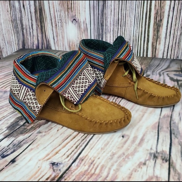 Steve Madden t blanket Moccasin boot multicolored - Picture 4 of 4